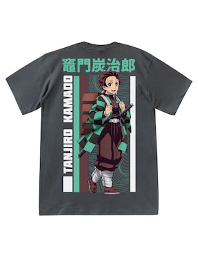 Playera mascara de latex cuello redondo para hombre