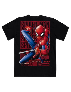 Playera Mascara De Latex Spider-Man cuello redondo para hombre