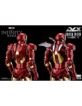 Figura de colección articulada Infinity Saga Iron Man Mark III Collectors Threezero con luz