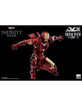 Figura de colección articulada Infinity Saga Iron Man Mark III Collectors Threezero con luz