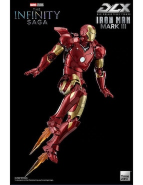 Figura de colección articulada Infinity Saga Iron Man Mark III Collectors Threezero con luz