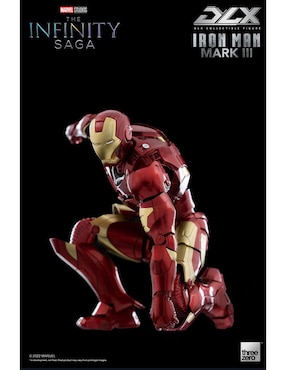 Figura de colección articulada Infinity Saga Iron Man Mark III Collectors Threezero con luz