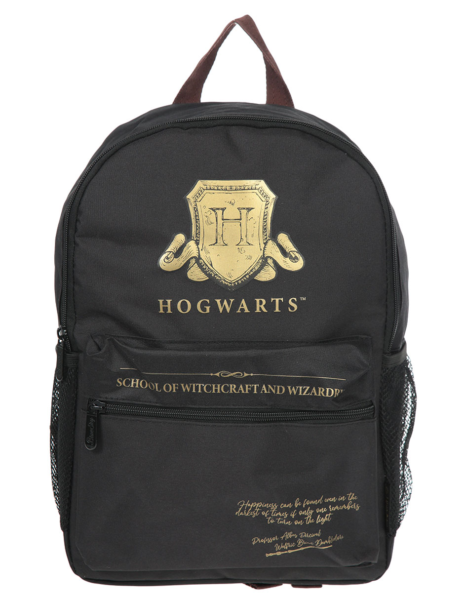 Mochila Harry Potter Hp127 40cm Espalda 16 Escuela Urbana Color Negro  Diseño de la tela Liso