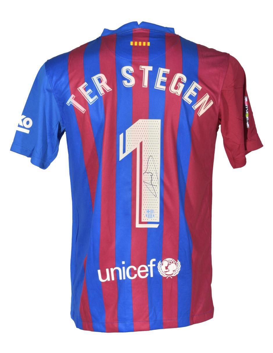 Playera Firmada Idolos Marc Andr Ter Stegen Barcelona 2021 2022