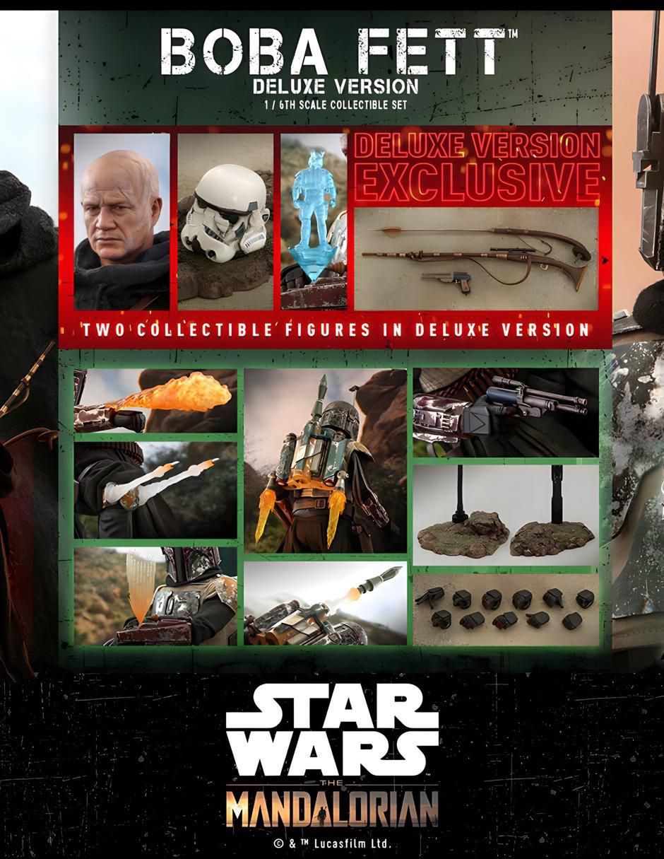 Figura de colección Star Wars The Mandalorian Boba Fett deluxe 4