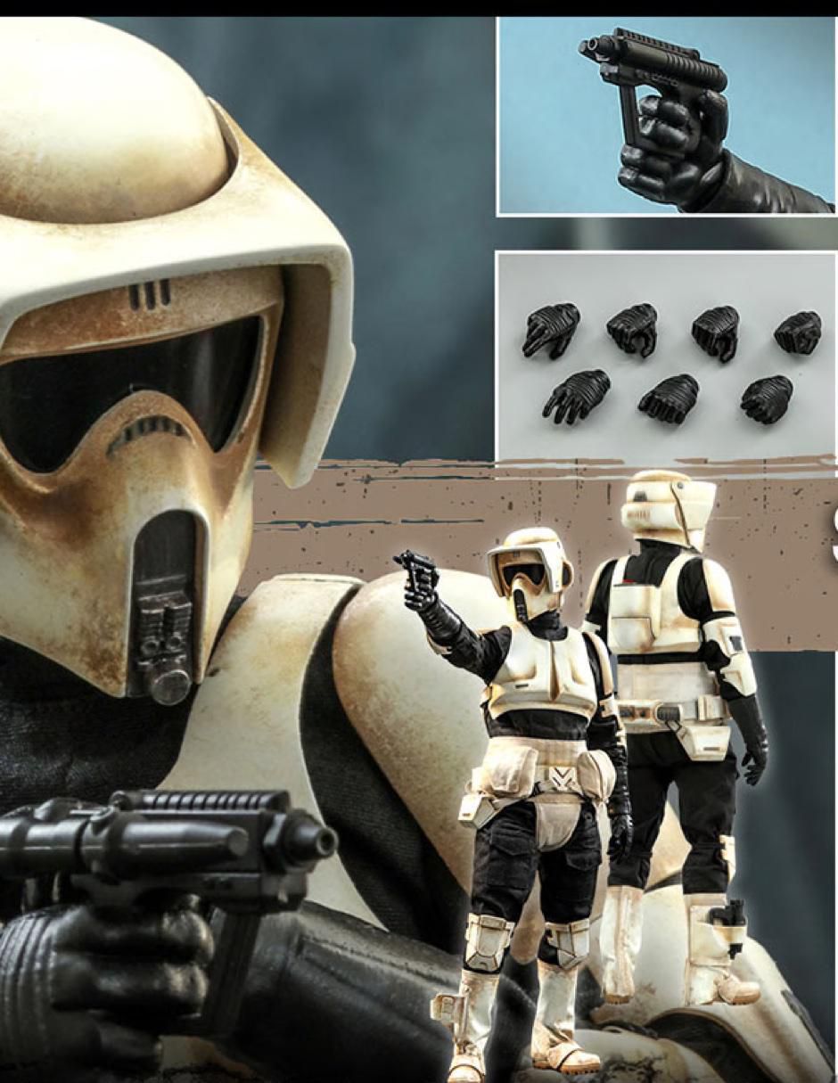 Figura de colección Star Wars The Mandalorian Scout Trooper deluxe 3