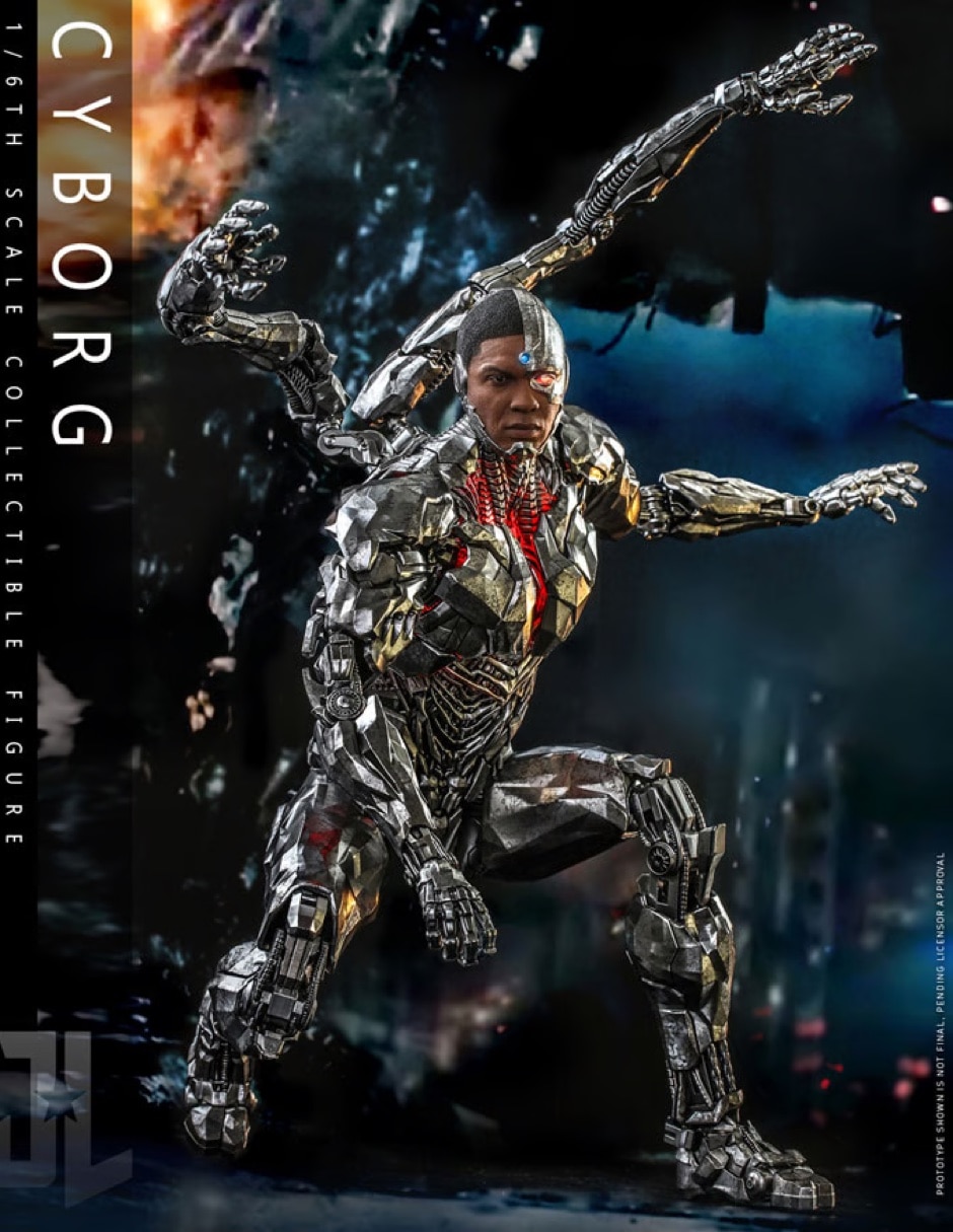 Figura de colección Zack Snyder's Justice League Cyborg deluxe con luz 3