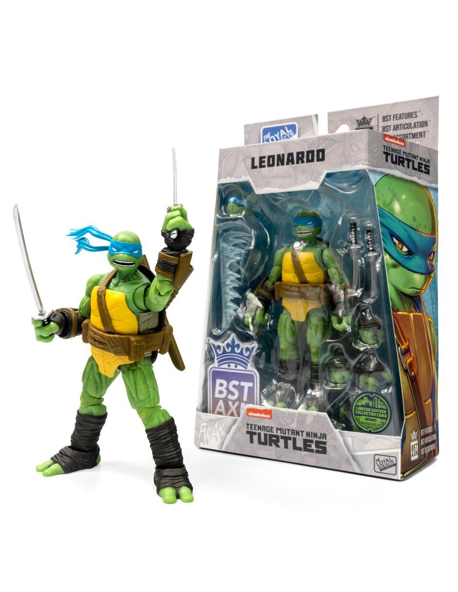 Figura de acción Tortugas Ninja Leonardo Novelmex con movimiento