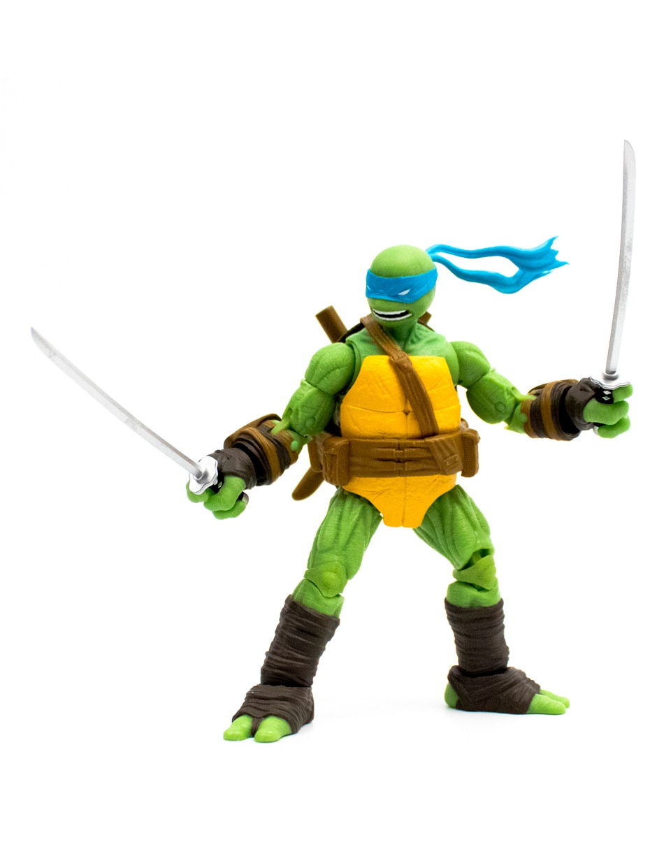 Figura de acción Tortugas Ninja Leonardo Novelmex con movimiento