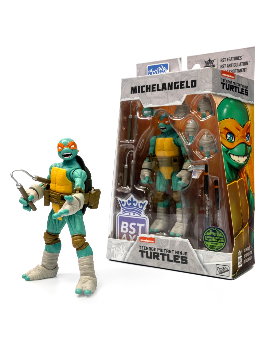 Figura de acción Tortugas Ninja Leonardo Novelmex con movimiento