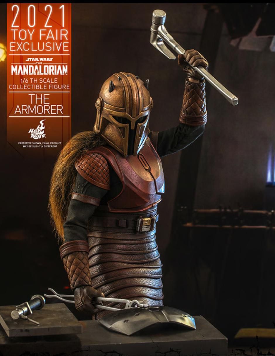 Figura de colección Star Wars The Mandalorian The Armorer articulada 4