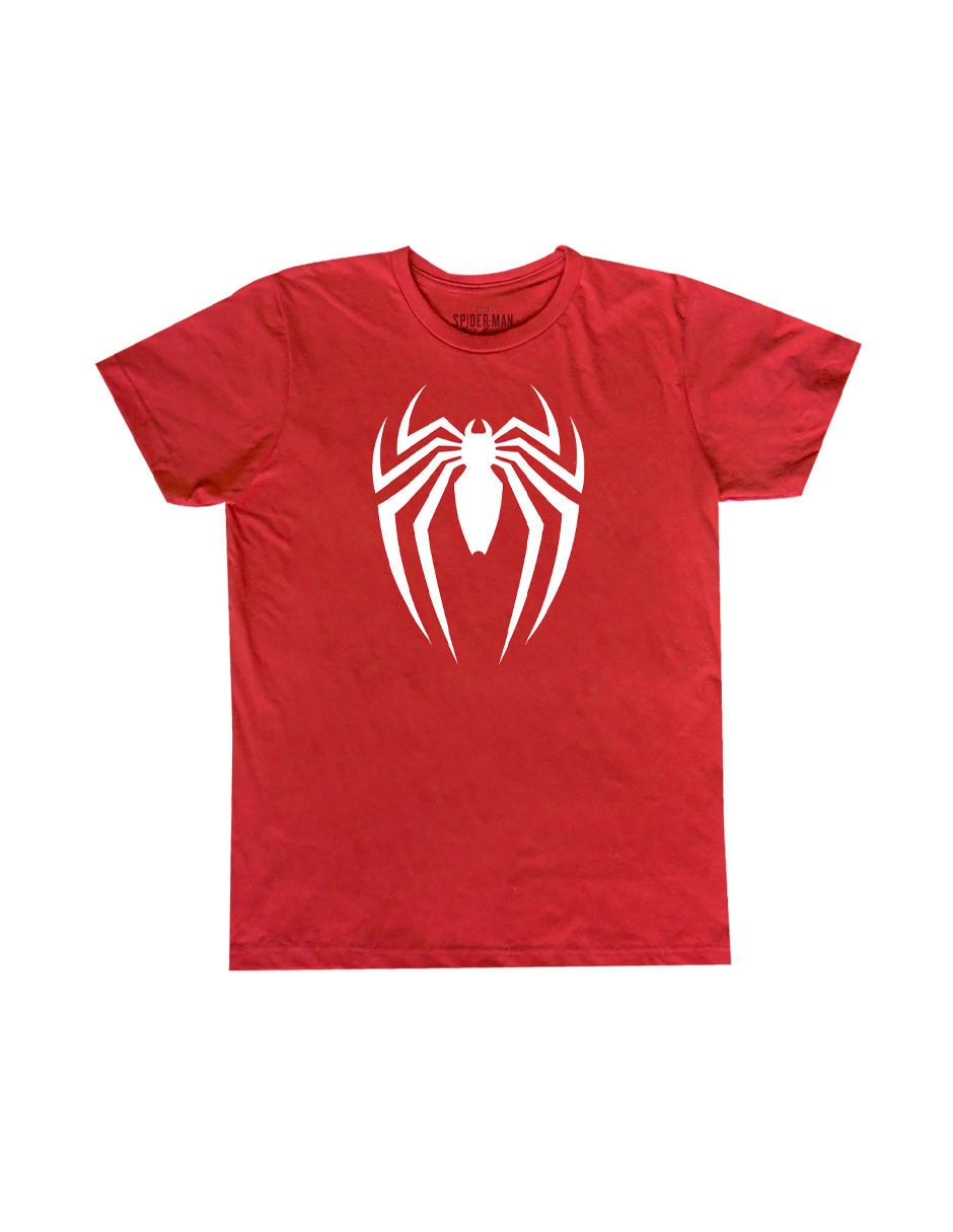 Playera Mascara de Latex Spider Man cuello redondo para hombre