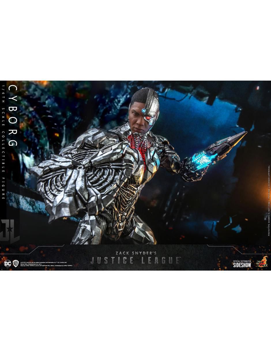 Figura de colección Zack Snyder's Justice League Cyborg collectors con luz 3