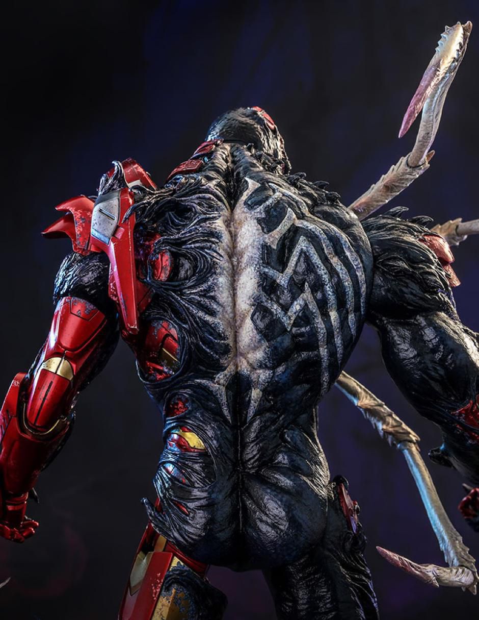 Figura de colección Marvel: Spider-Man Venomized Iron Man deluxe 6