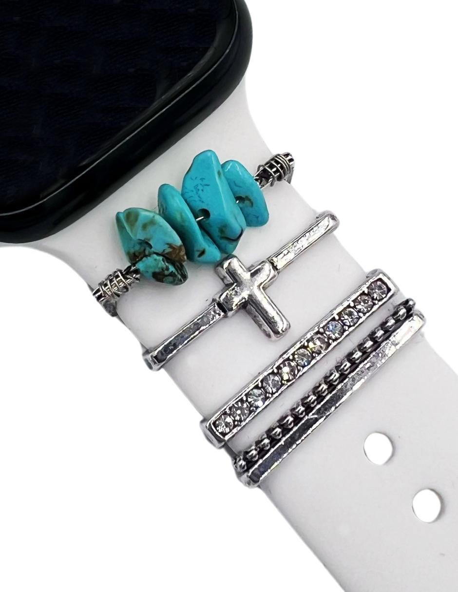 Charm Para Correa De Smartwatch rocas turquesa