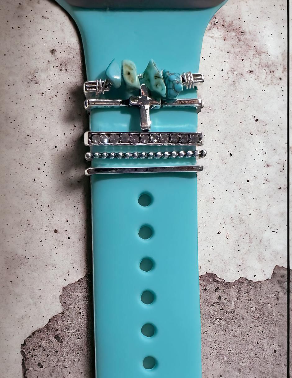 Charm Para Correa De Smartwatch rocas turquesa 7