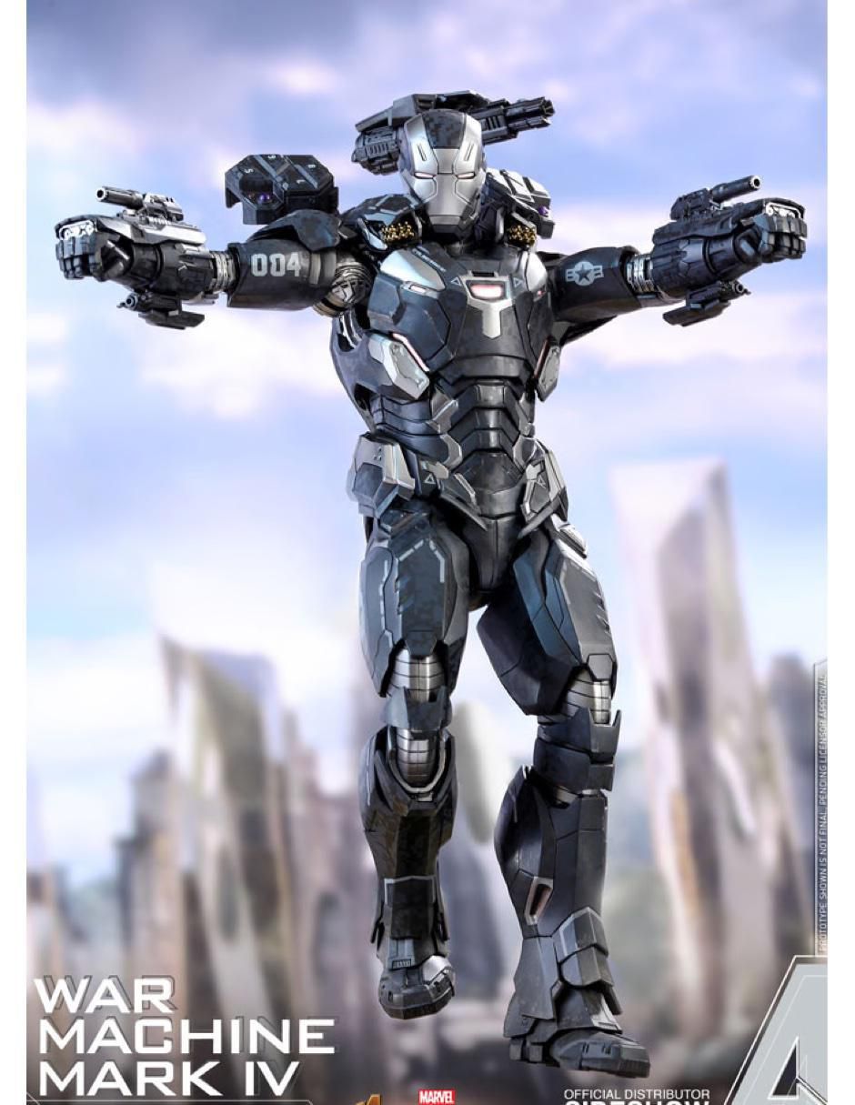Figura de colección Marvel Avengers Endgame War Machine especial con luz 6