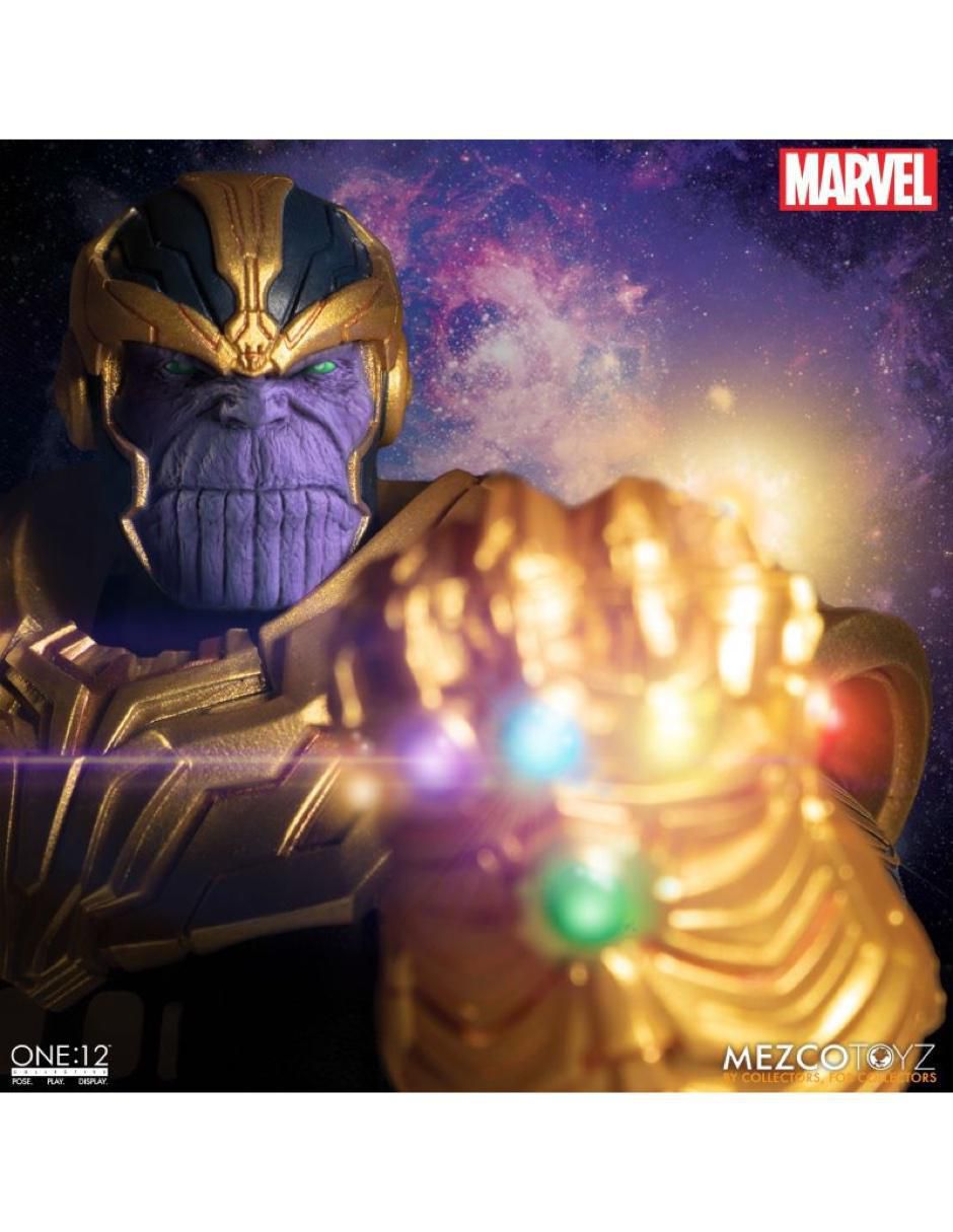 Figura de colección Marvel Comics Thanos deluxe con luz 3