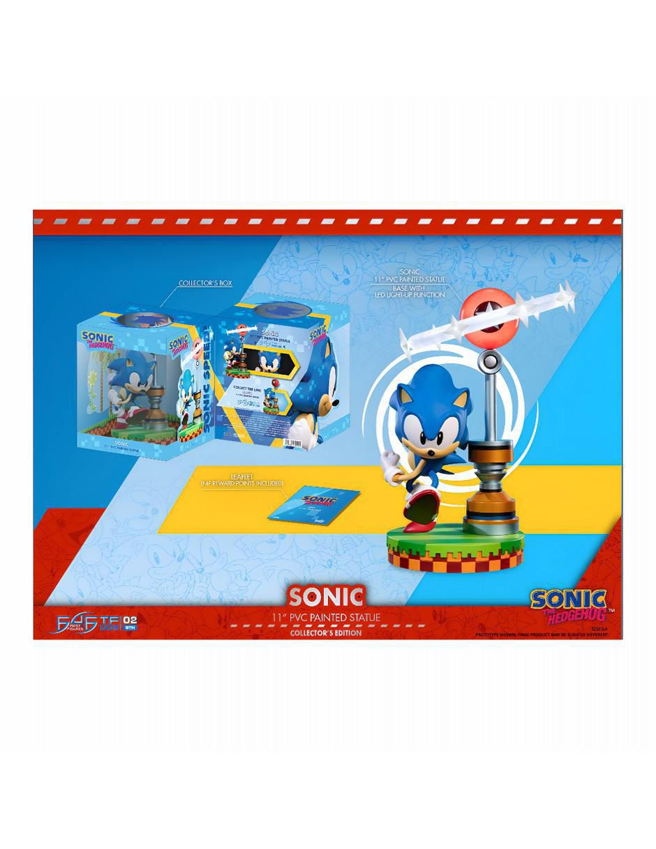 Estatua Sonic The Hedgehog Sonic collectors con luz 2