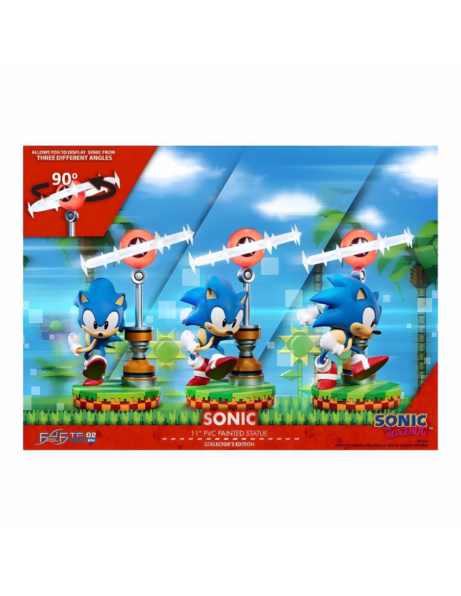 Estatua Sonic The Hedgehog Sonic collectors con luz 5