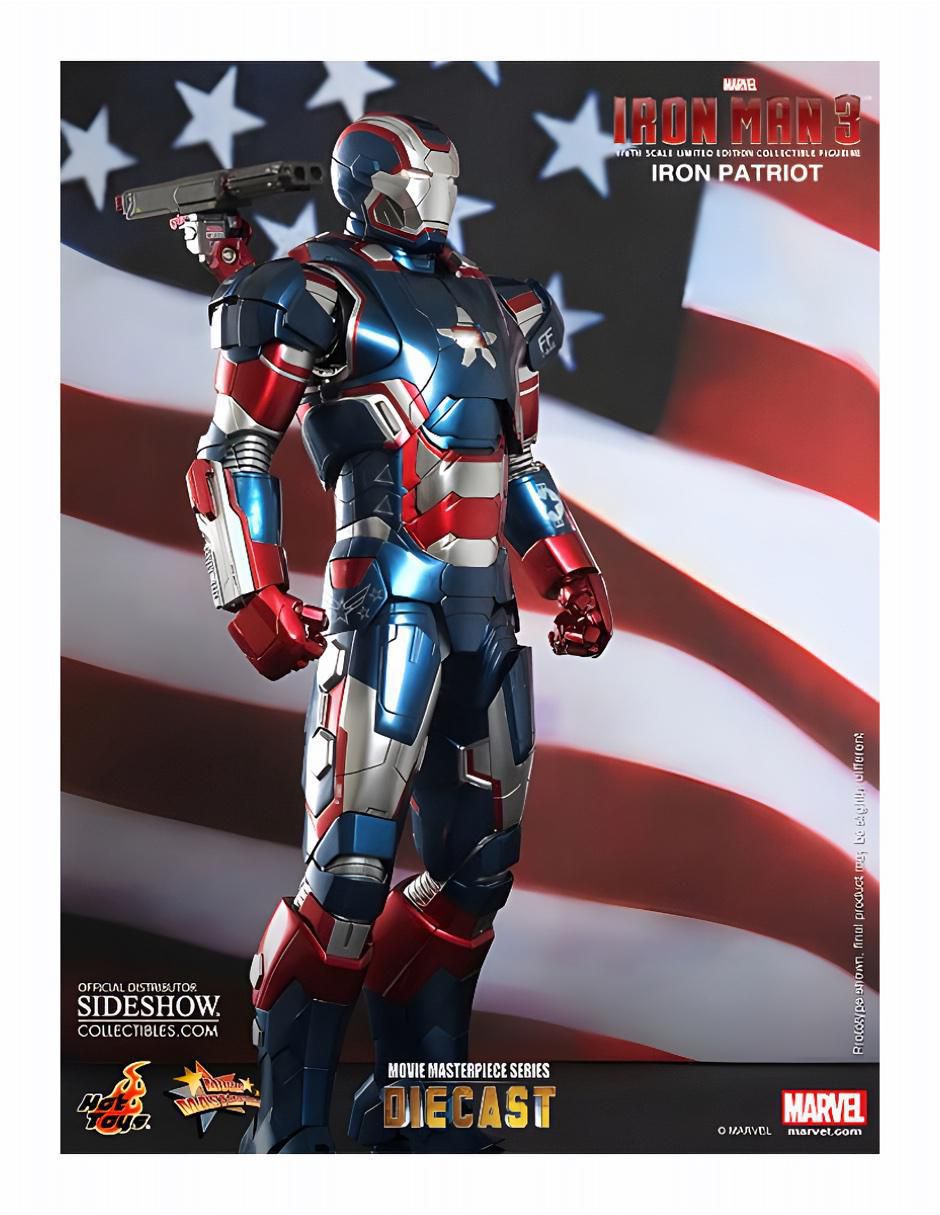 Figura Iron Man Iron Patriot deluxe con luz 5