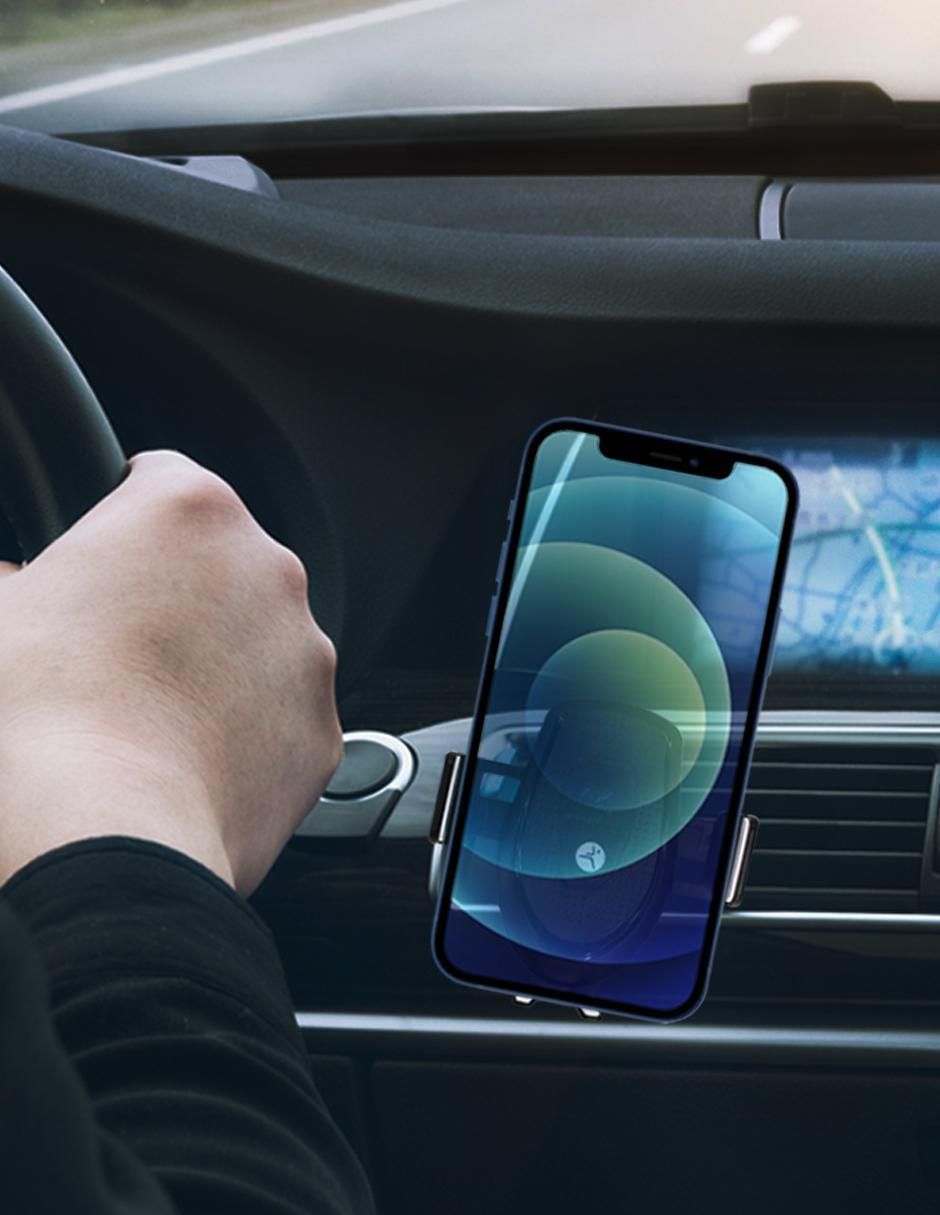 Soporte para celular con cargador inalámbrica 7