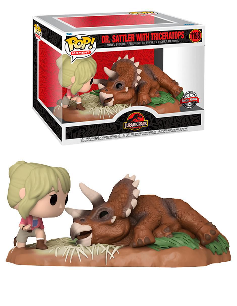 Pop! Jurassic Park Dr Sattler with triceratops 3