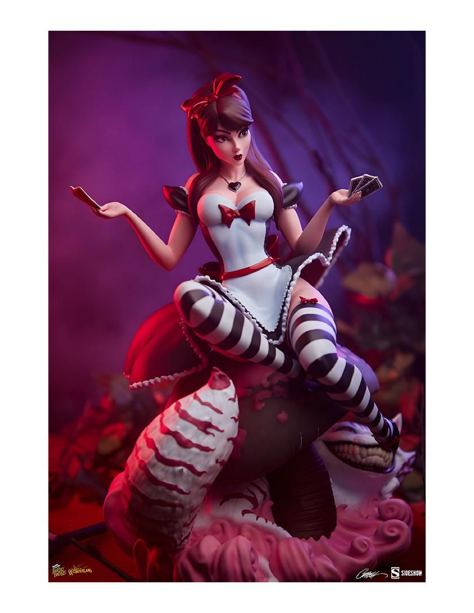 Estatua articulada Alice in wonderland Alice chase 2