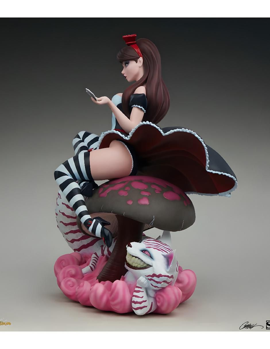 Estatua articulada Alice in wonderland Alice chase 8