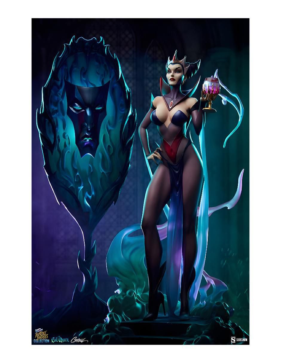 Estatua articulada Disney Evil Queen deluxe con luz 6
