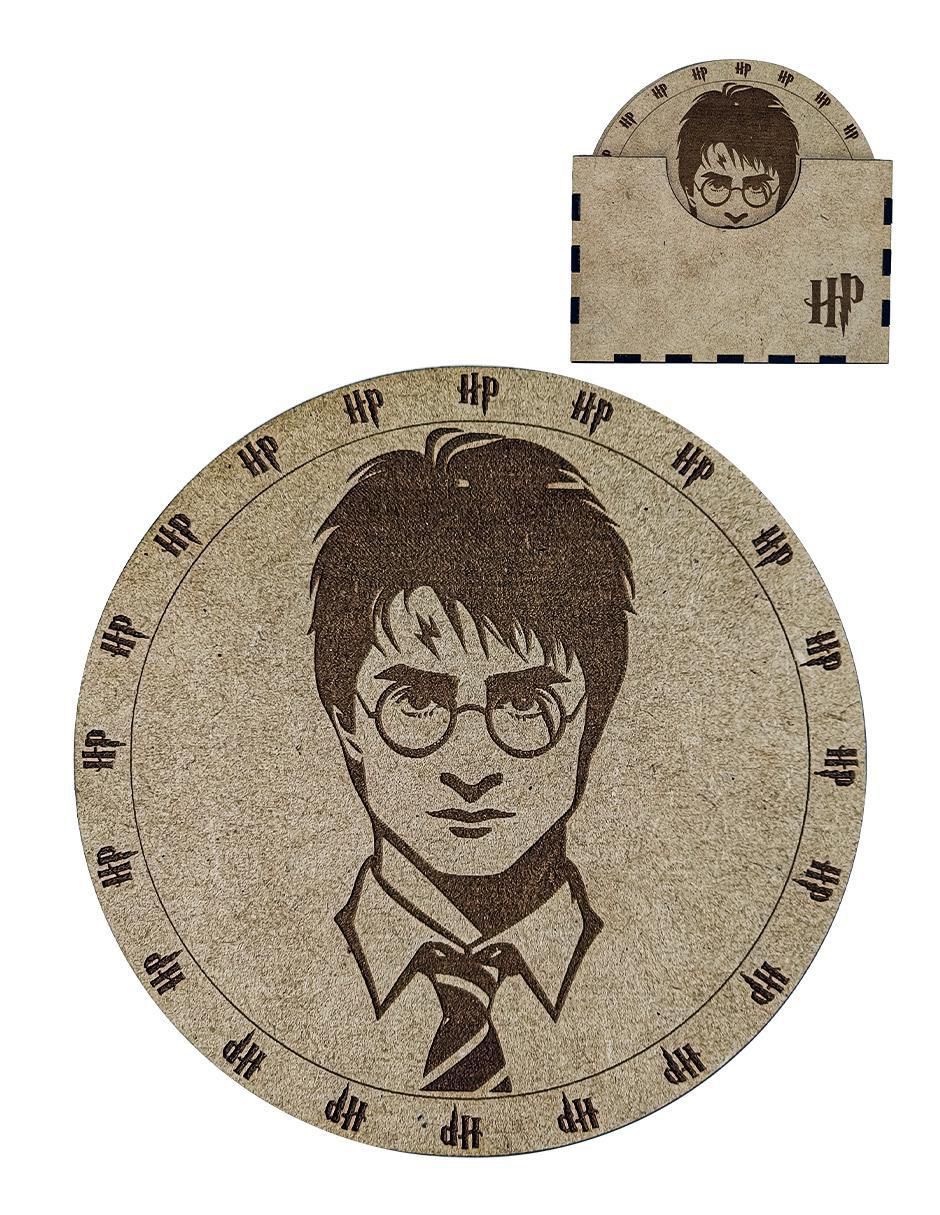 Set de Portavasos Harry Potter de madera 6 piezas 3