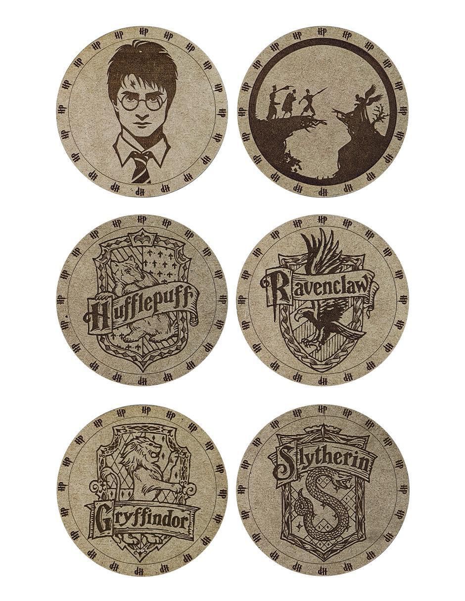 Set de Portavasos Harry Potter de madera 6 piezas 5