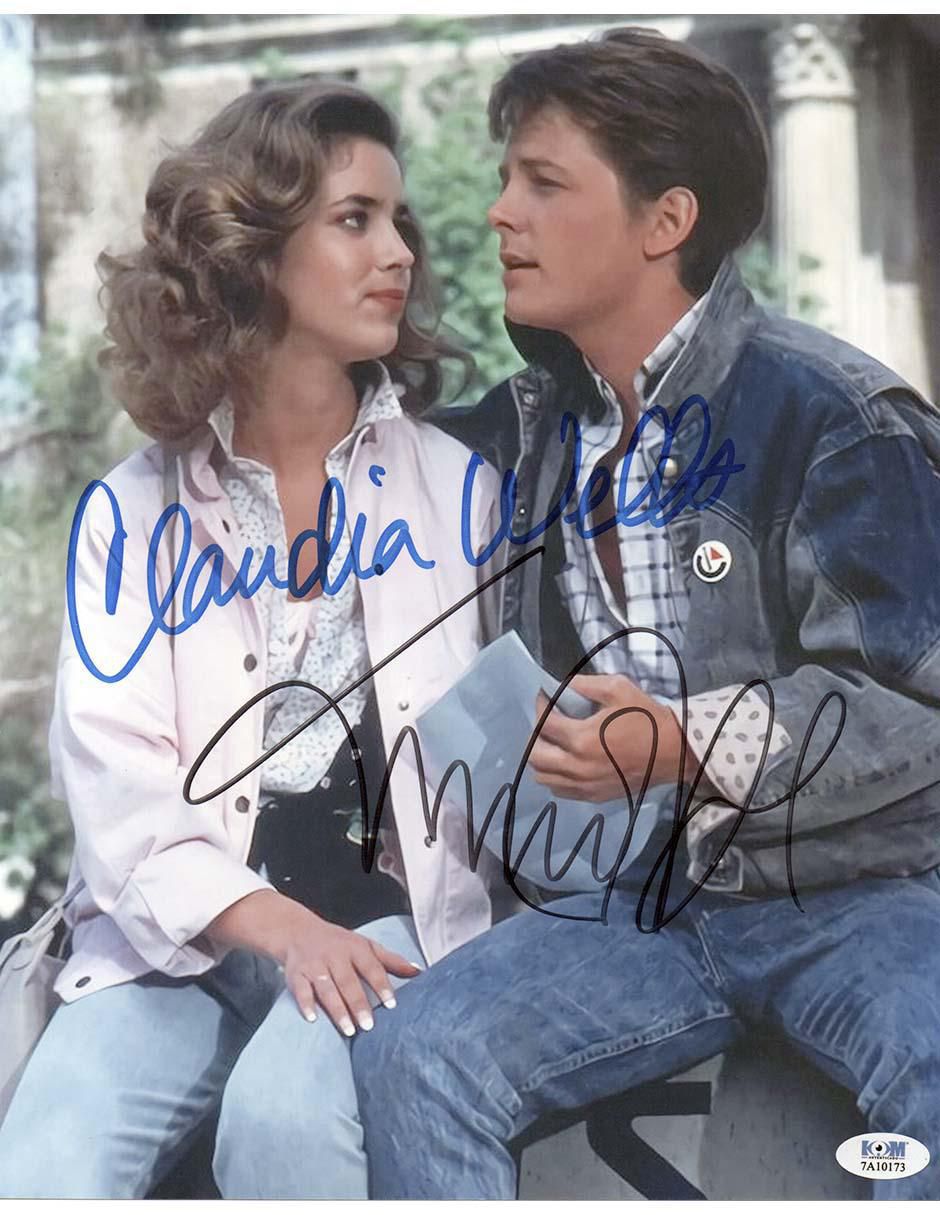 Fotografía autografiado por varios volver al futuro 1