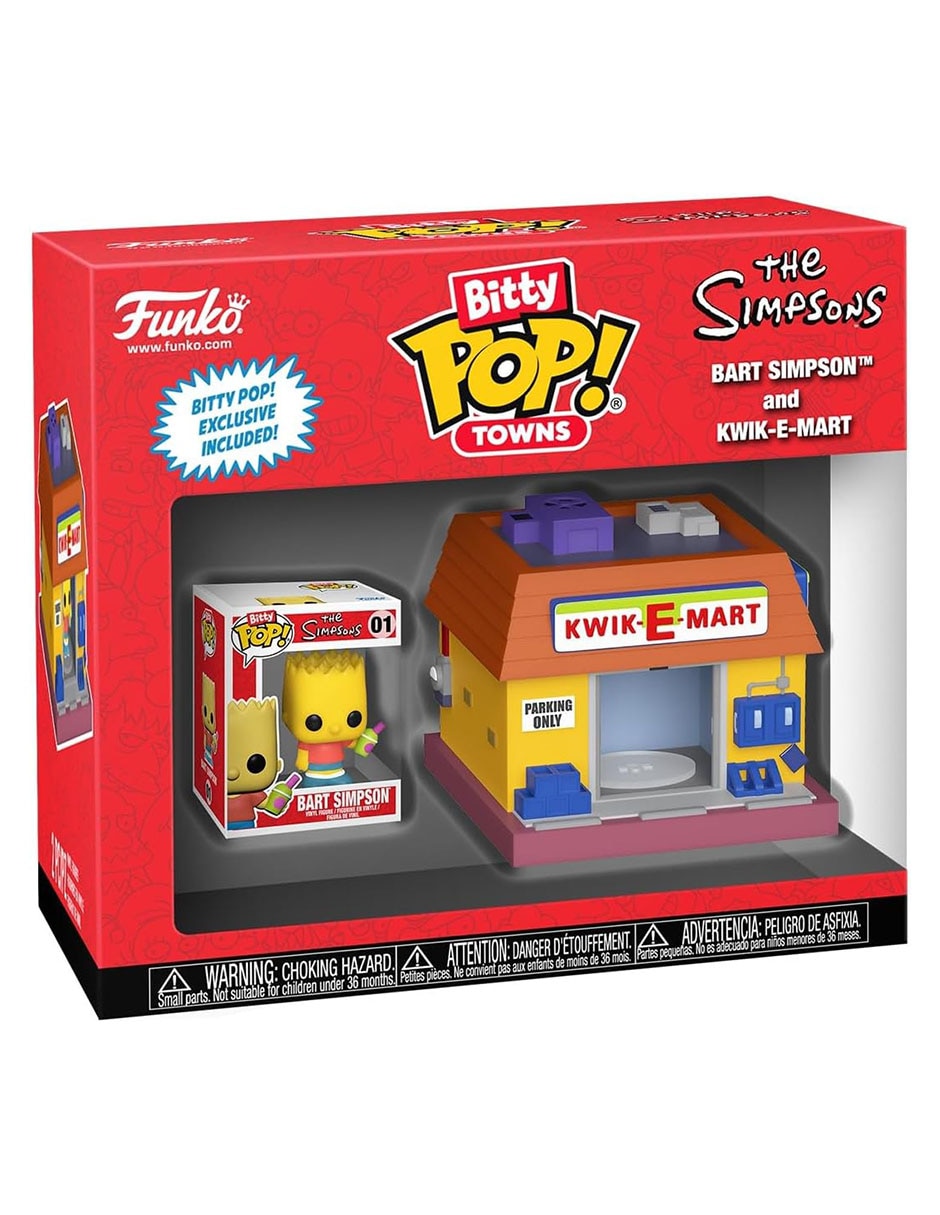 Bitty POP! Towns Bart Simpson and Kwik-E-Mart más figura sorpresa 2