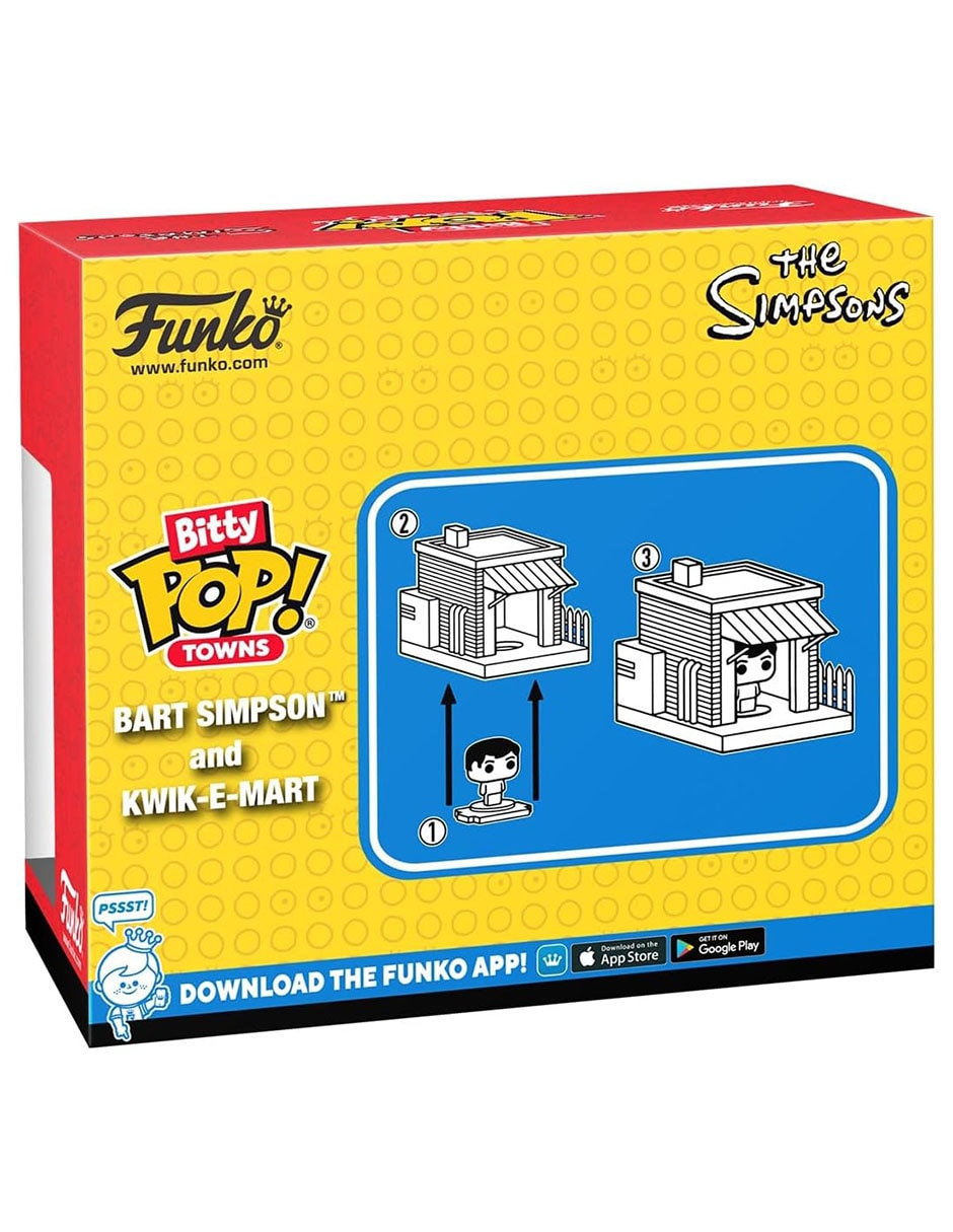 Bitty POP! Towns Bart Simpson and Kwik-E-Mart más figura sorpresa 3
