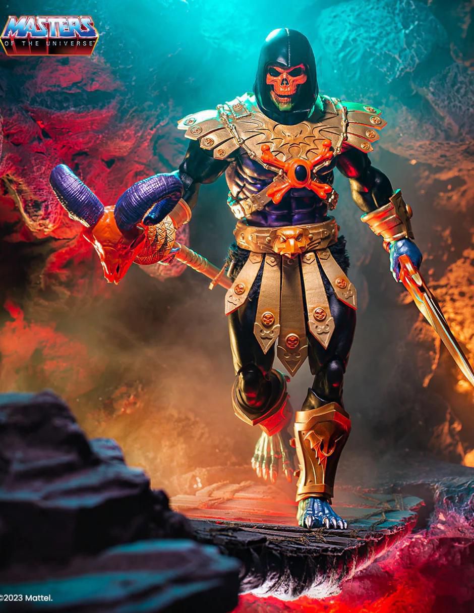 Figura de colección articulada Masters of the Universe Skeletor deluxe 7