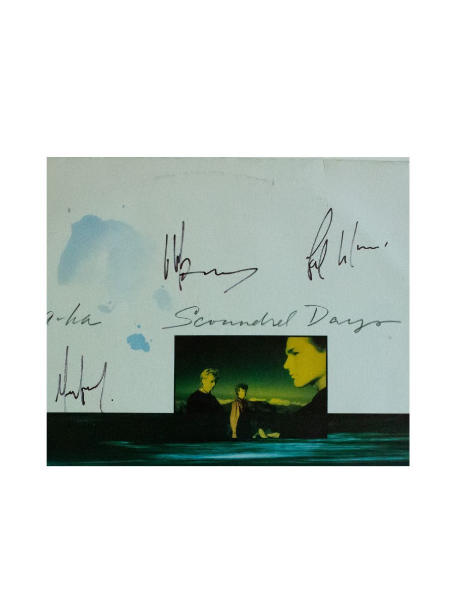 Disco de Vinilo autografiado por A-Ha Disco de Vinilo autografiado por A-Ha