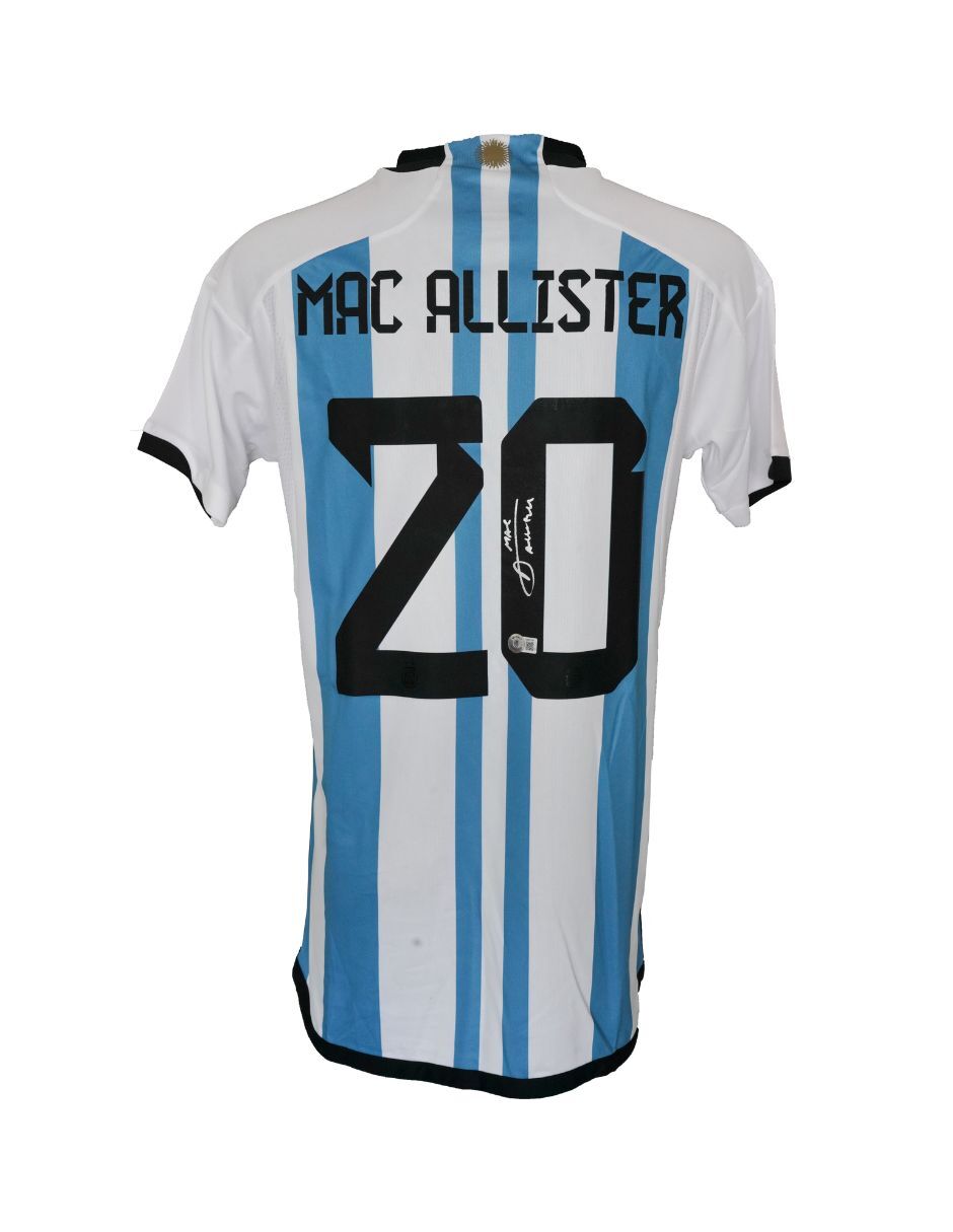 Jersey autografiado por Alexis Mac Allister