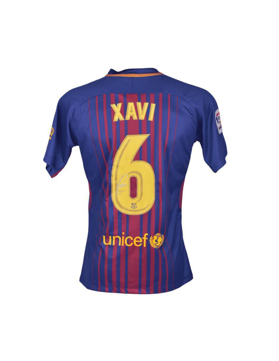 Jersey autografiado por Xavi Hernández