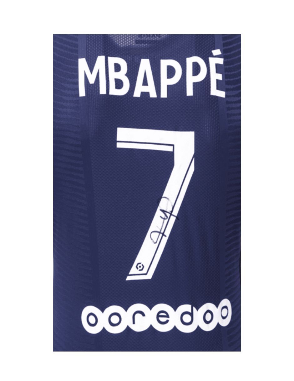 Jersey autografiado por Kylian Mbappé 3