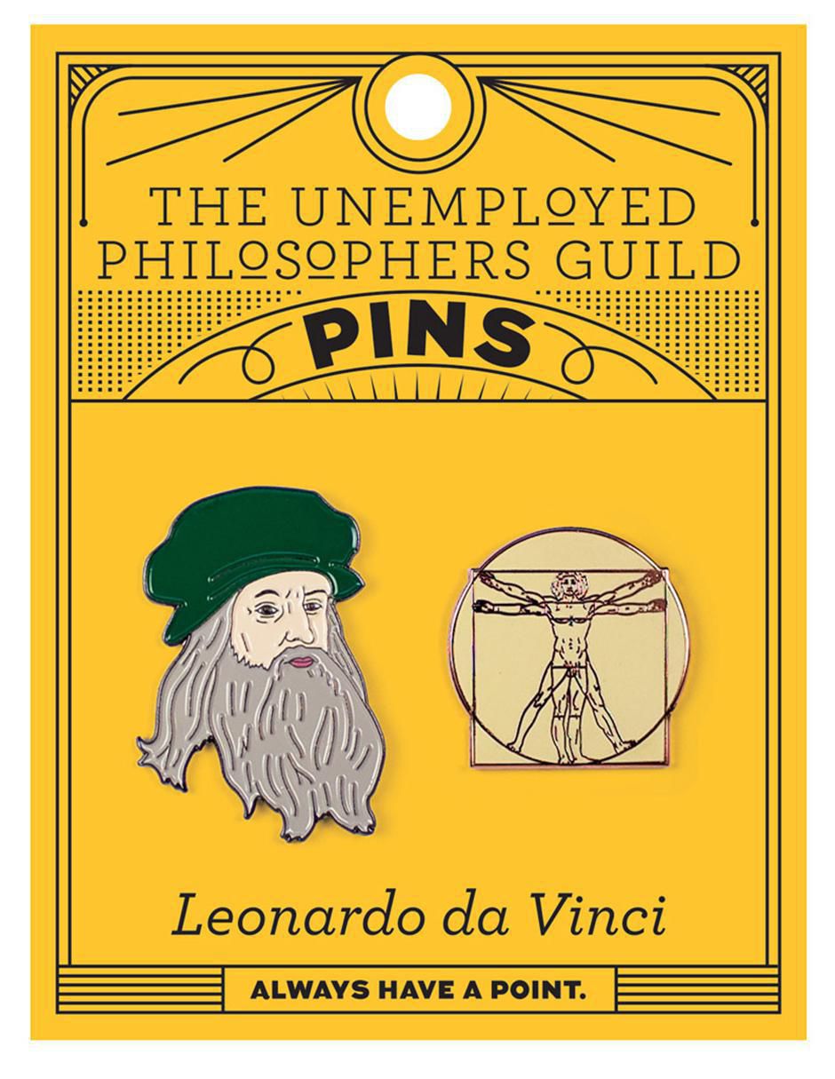 Pin de metal Leonardo da Vinci 2