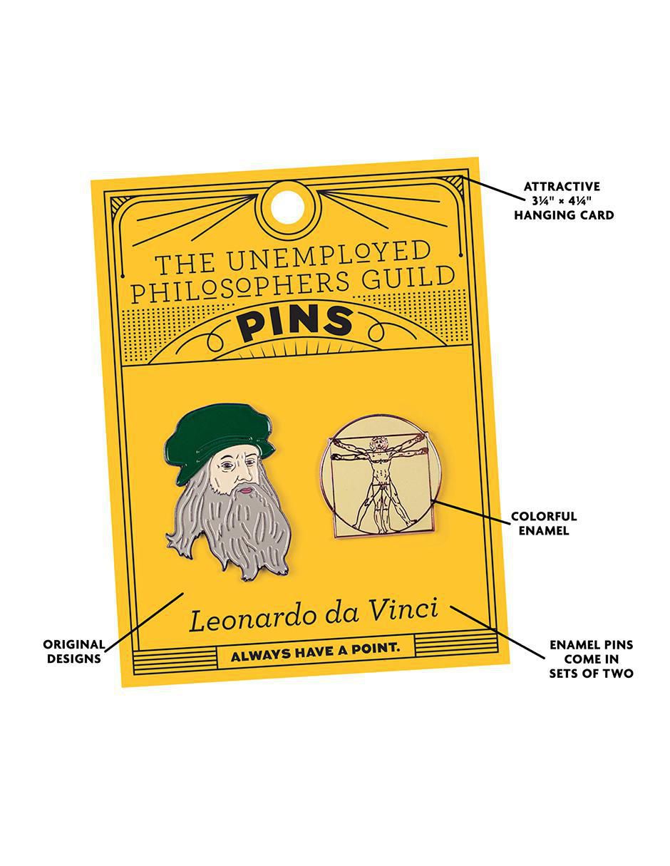 Pin de metal Leonardo da Vinci 3