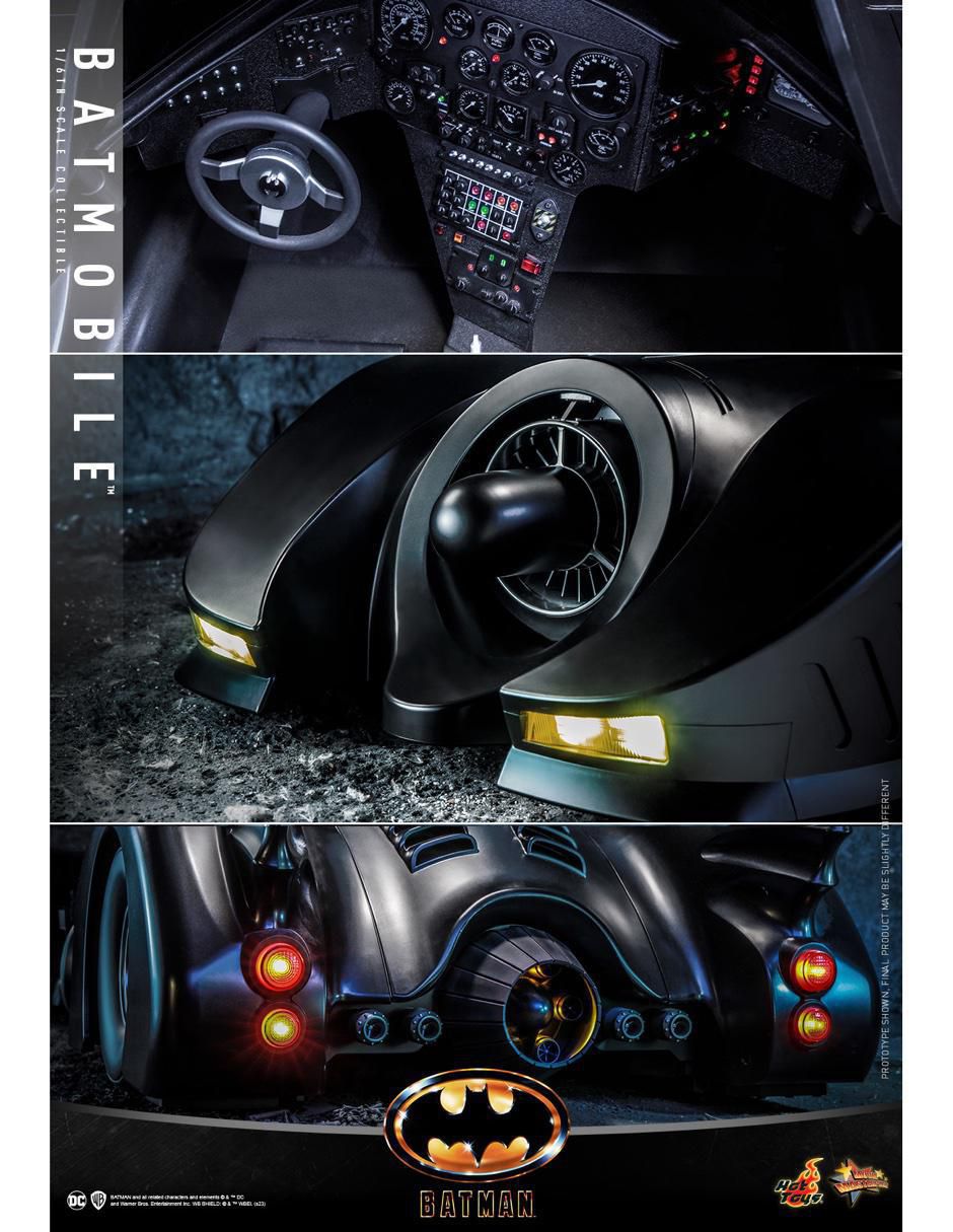 Figura de colección articulada Batman Batmobile collectors con luz 6