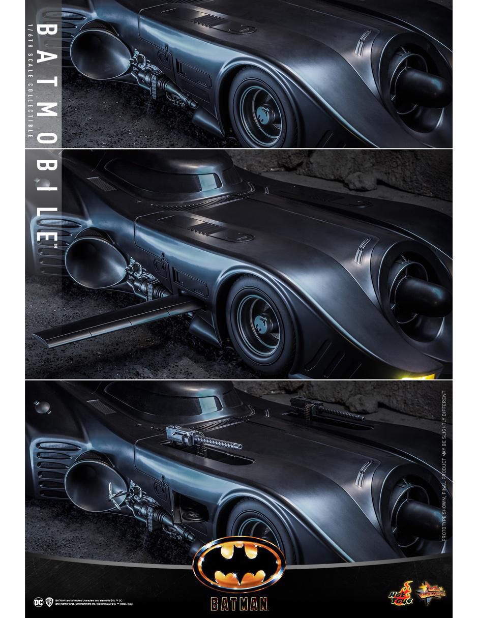 Figura de colección articulada Batman Batmobile collectors con luz 8