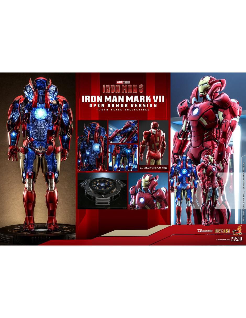 Figura de colección articulada Marvel Avengers: Iron Man Iron Man Mark VII collectors con luz 2