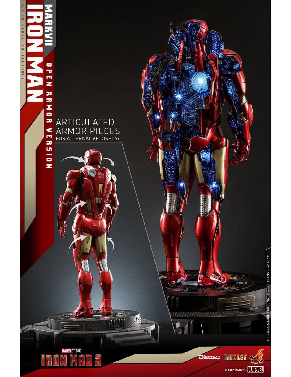 Figura de colección articulada Marvel Avengers: Iron Man Iron Man Mark VII collectors con luz 3
