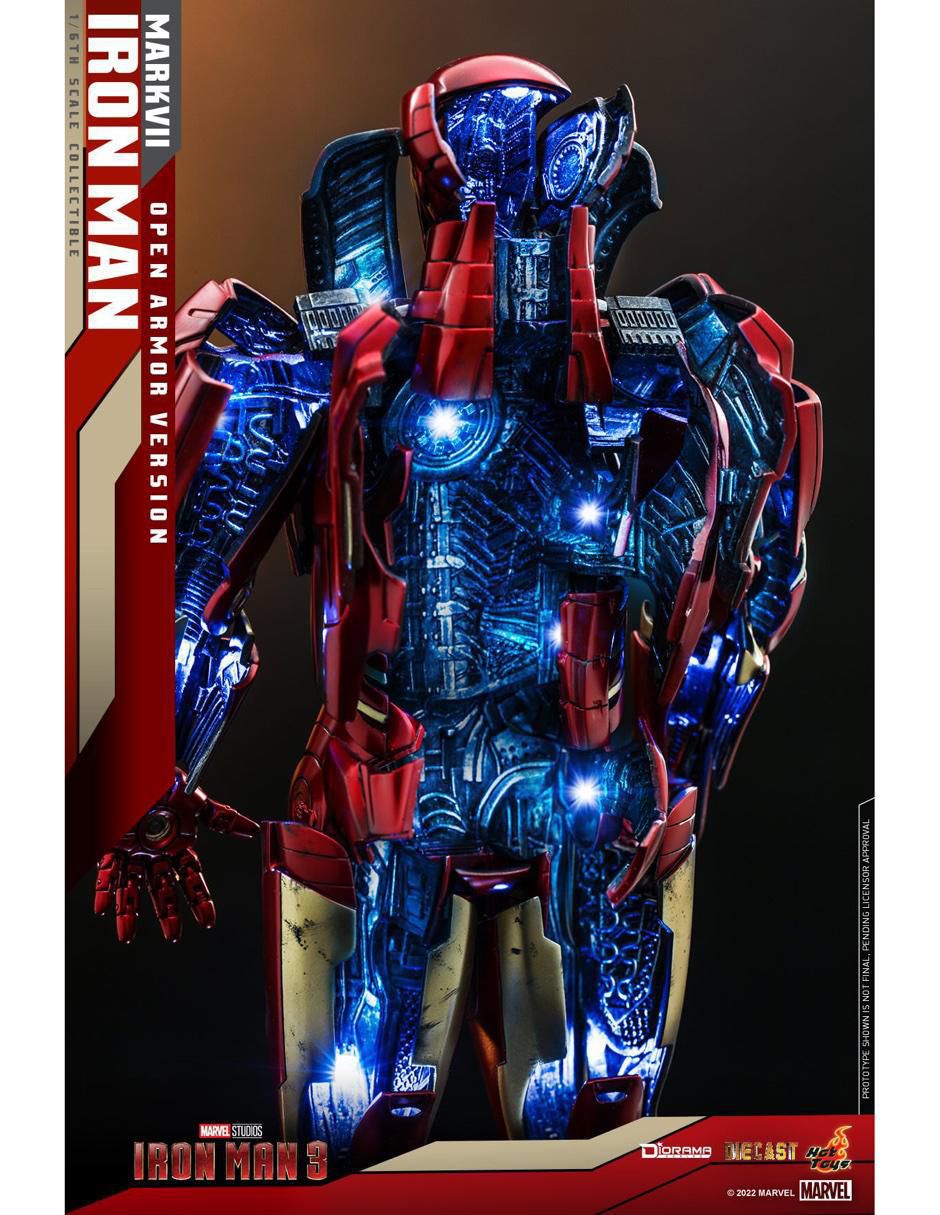 Figura de colección articulada Marvel Avengers: Iron Man Iron Man Mark VII collectors con luz 4