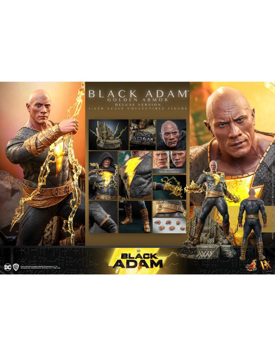 Figura de colección articulada Black Adam deluxe con luz 2