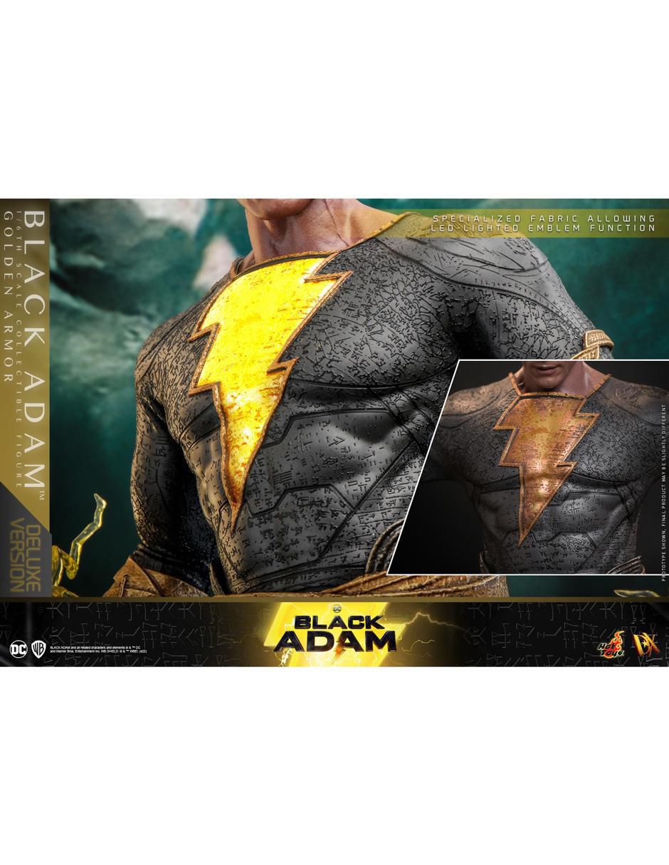Figura de colección articulada Black Adam deluxe con luz 3