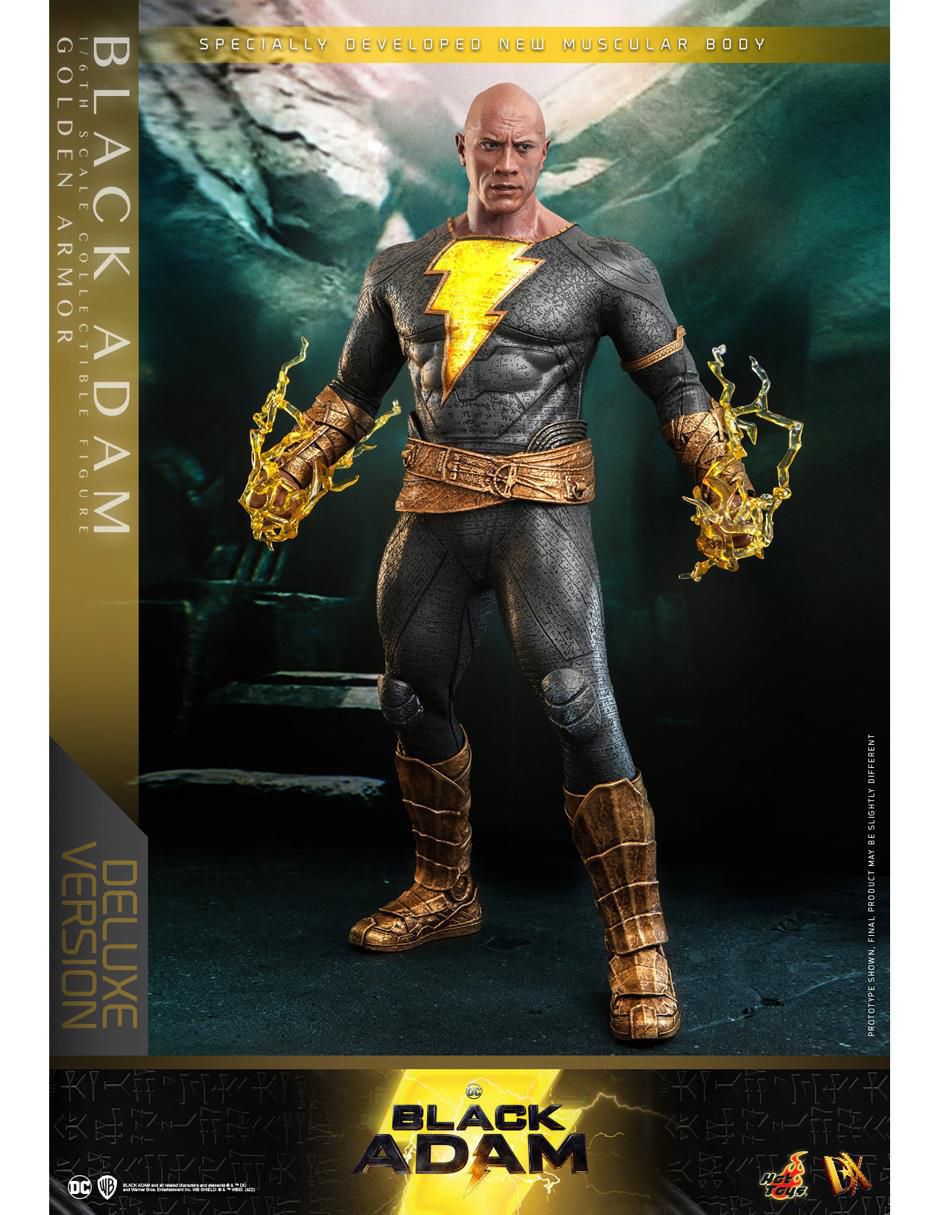 Figura de colección articulada Black Adam deluxe con luz 4